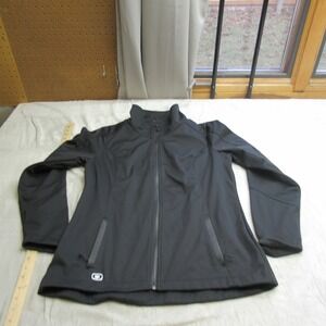 OGIO Endurance Jacket Womens Large Black Softshell Reflective Run Rain Wind